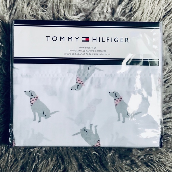 Tommy Hilfiger Labrador Retriever Pink Twin Sheets - Picture 5 of 11